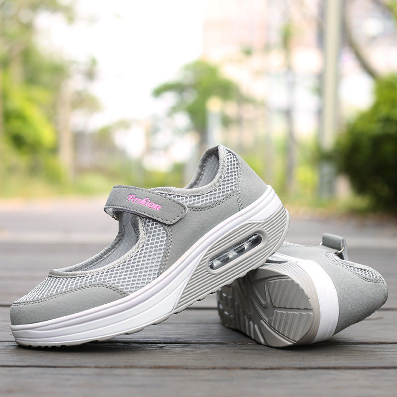 Sneakers Dance Summer New Mesh Shake dance Large Shoes Women's Insoles 4 Colors  Sport Shoe Walking Shoes Women Black Red Grey