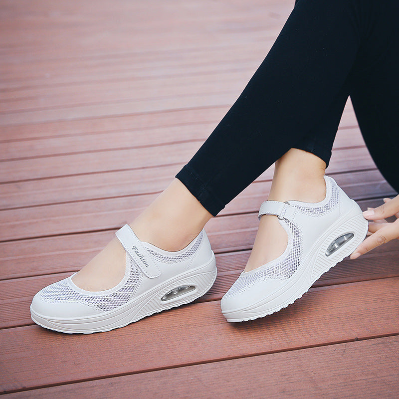 Sneakers Dance Summer New Mesh Shake dance Large Shoes Women's Insoles 4 Colors  Sport Shoe Walking Shoes Women Black Red Grey