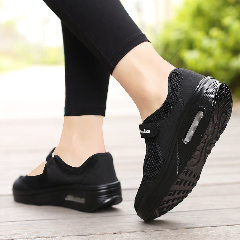 Sneakers Dance Summer New Mesh Shake dance Large Shoes Women's Insoles 4 Colors  Sport Shoe Walking Shoes Women Black Red Grey