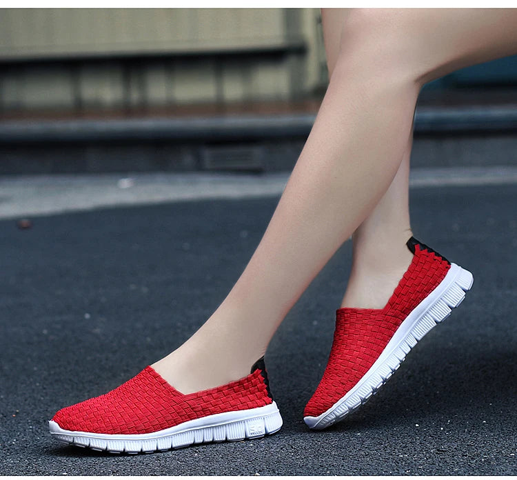 Men Sneakers Summer Shoes Casual Flats Breathable Woven Loafers Slip On Handmade 2020 Fashion Valentine Footwear Size 35-44