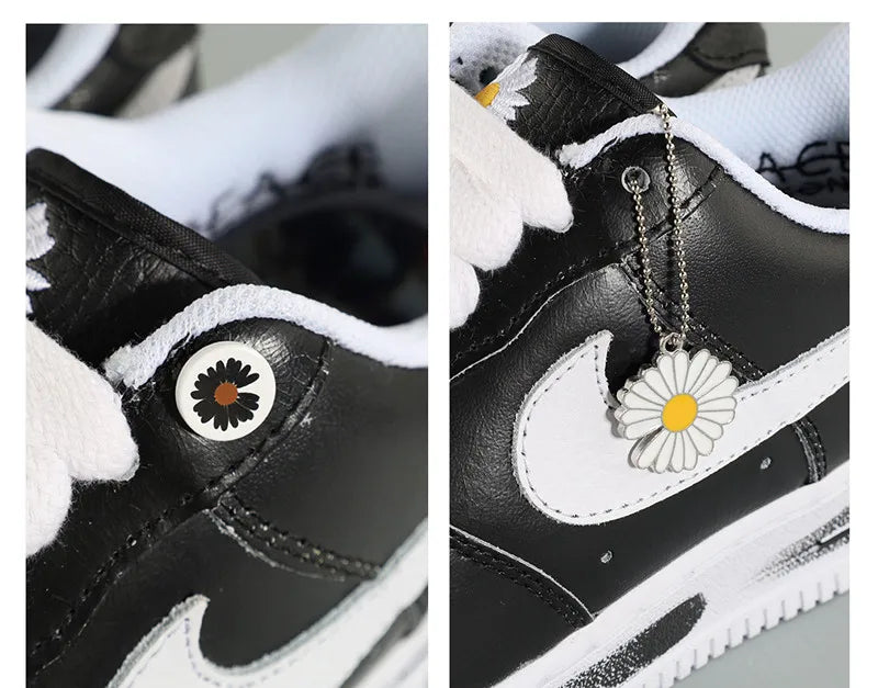 New 9 Styles Little Daisies Shoelace Accessories Colorful Daisy Metal Buckles Women Men Shoes Parts for AF 1 AJ1 Sneakers