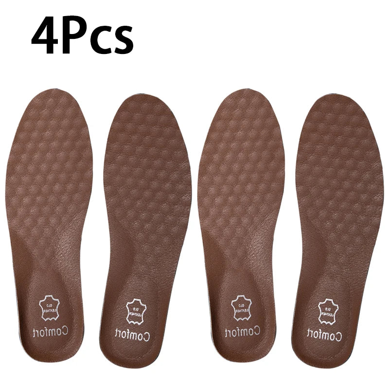 leather breathable insoles Arch support orthopedic insole Shock absorbing sole men Sneakers Leather shoes Insoles 2pcs/4pcs