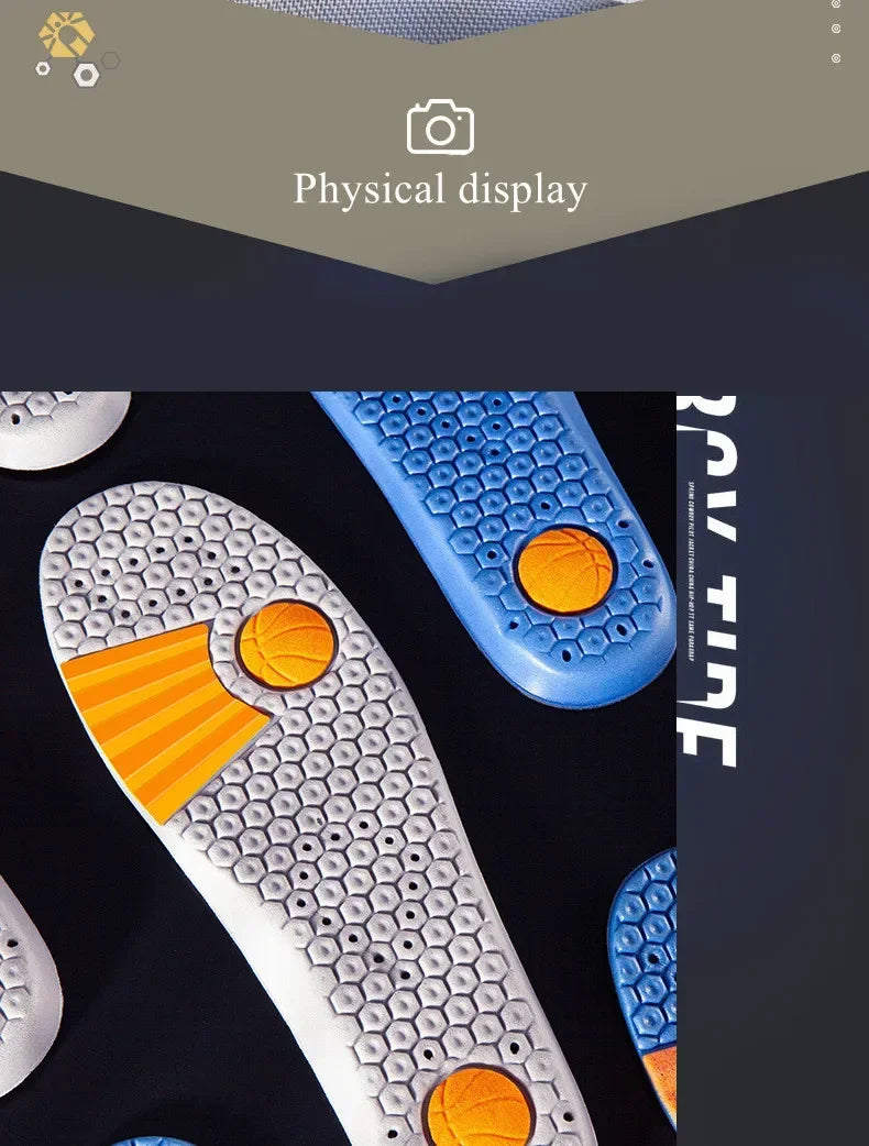 Sports Insoles Memory Foam Shoes Sole Mesh Deodorant Breathable Cushion Running  Feet Man Women Orthopedic Insoles for Sneakers