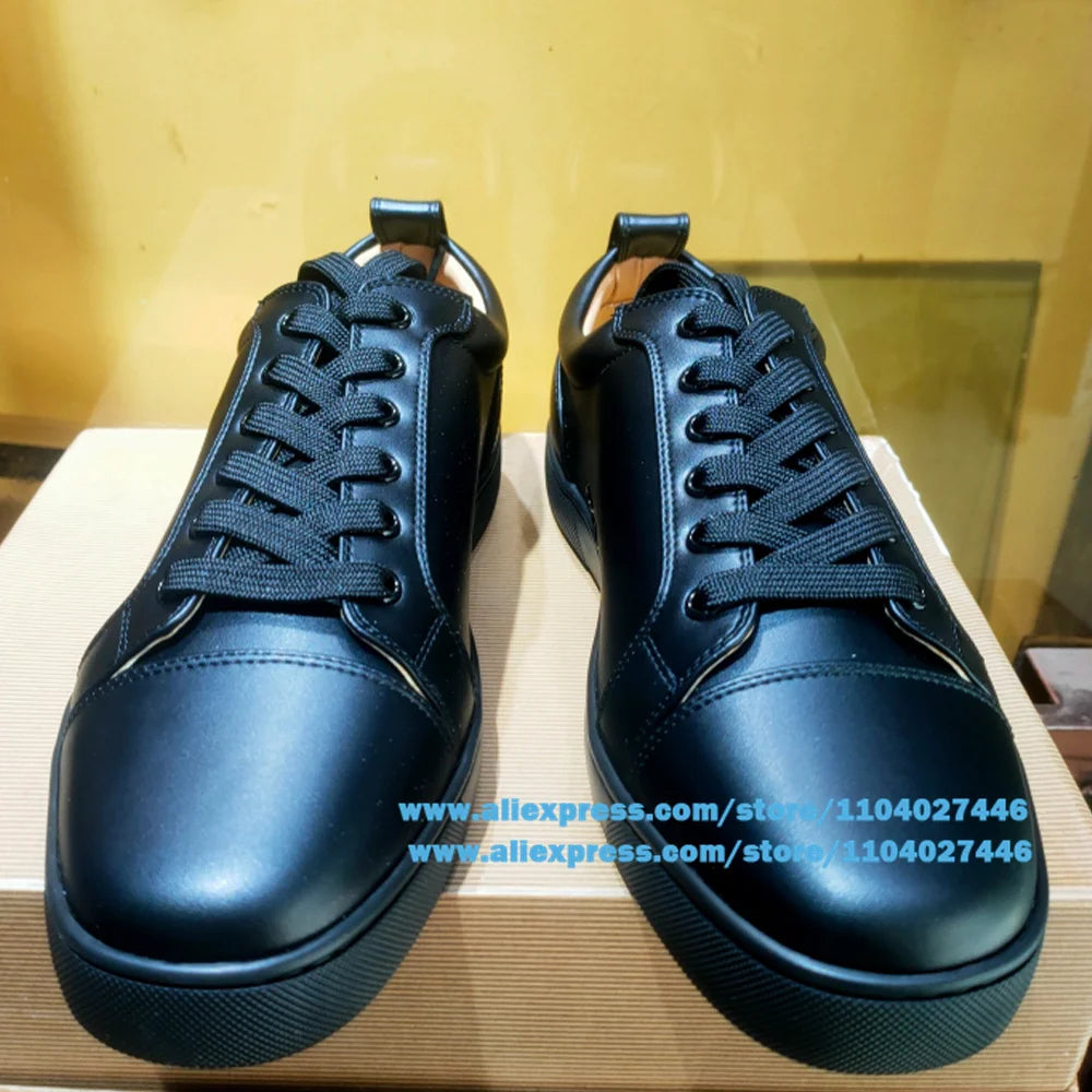 White/black Low-Top Sneakers Casual Shoes for Men Lace-Up Platform Board Shoes Designer Style Trendy Luxury Handmade Men's Shoes