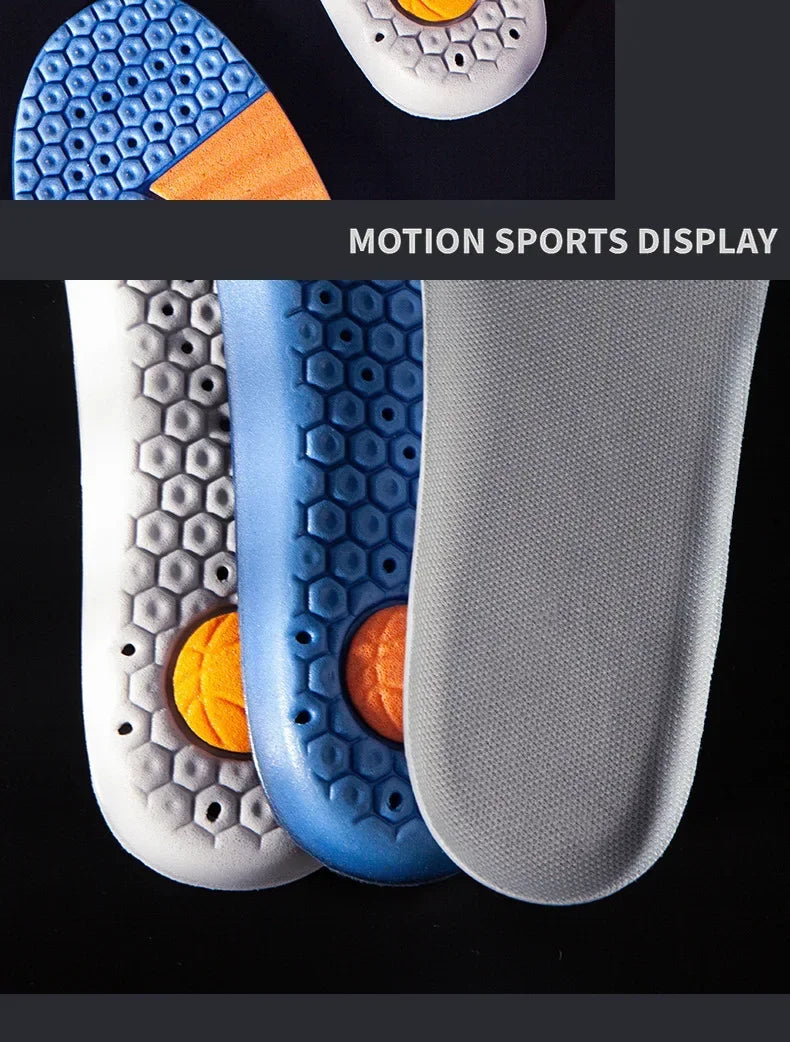 Sports Insoles Memory Foam Shoes Sole Mesh Deodorant Breathable Cushion Running  Feet Man Women Orthopedic Insoles for Sneakers