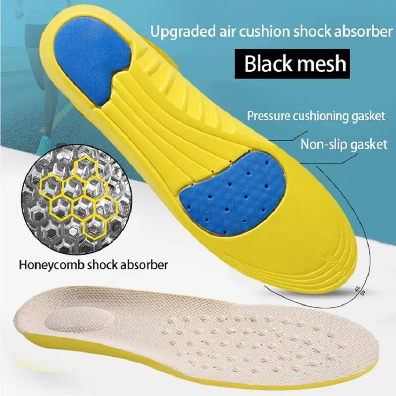 Sport Insoles for Men Women Shoe Inserts Pad Soft Breathable Sneakers Running Silicone Gel Cushion Orthopedic Care EVA Insoles