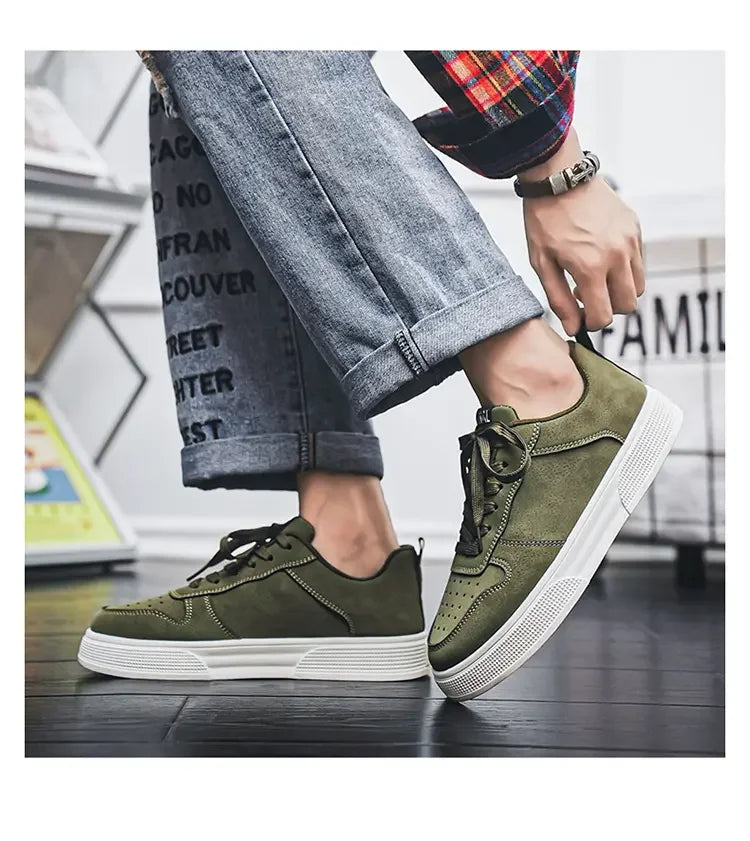 Men's Sneakers Trendy Spring Breathable Fashionable Board Shoes Thick Bottom Versatile Soft Bottom Casual Sneakers Large Size 44