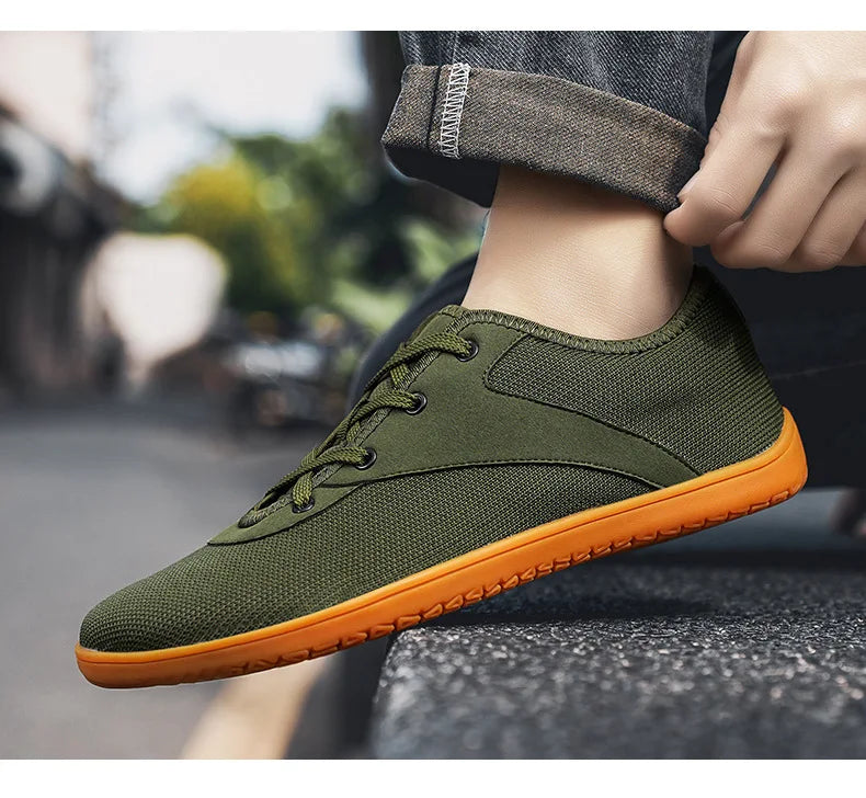 Wide Barefoot Sneakers Light Casual Mens Jogging Shoes Anti-slip Footwear Wide Barefoot Shoes Non-slip Ankle Outdoor Sneakers