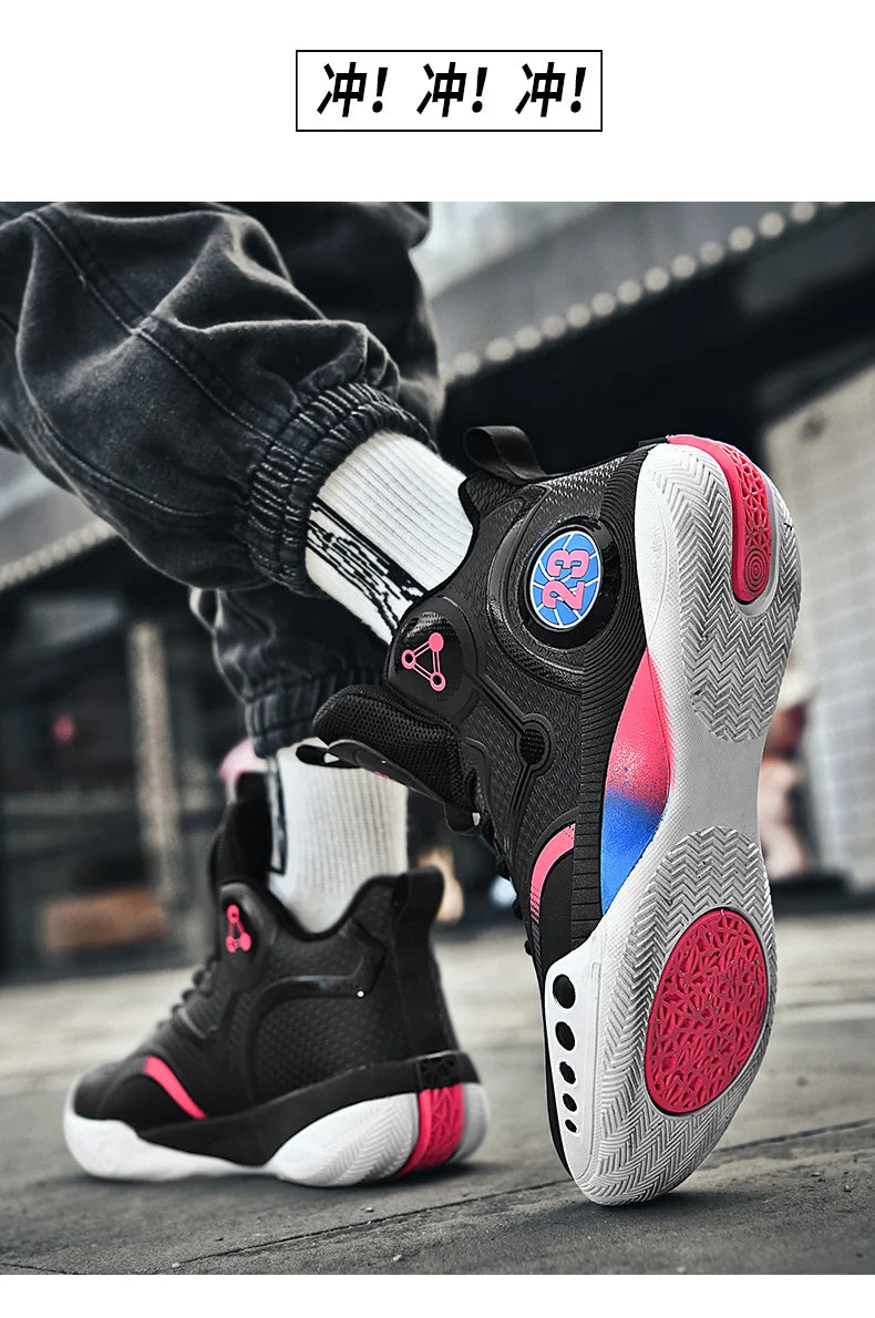 Popular Basketball Shoes Men Women Sneakers  Male Training Sports Fashion Colorful Waterproof Shoes Casual Non-Slip Couple Shoes