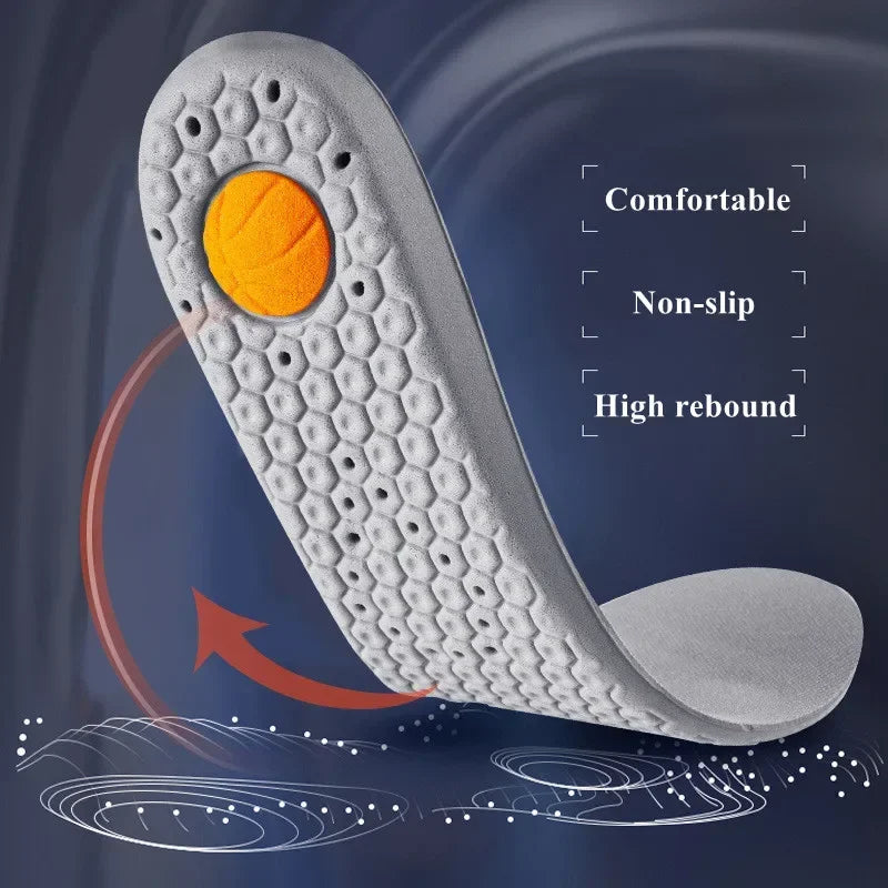 Sports Insoles Memory Foam Shoes Sole Mesh Deodorant Breathable Cushion Running  Feet Man Women Orthopedic Insoles for Sneakers