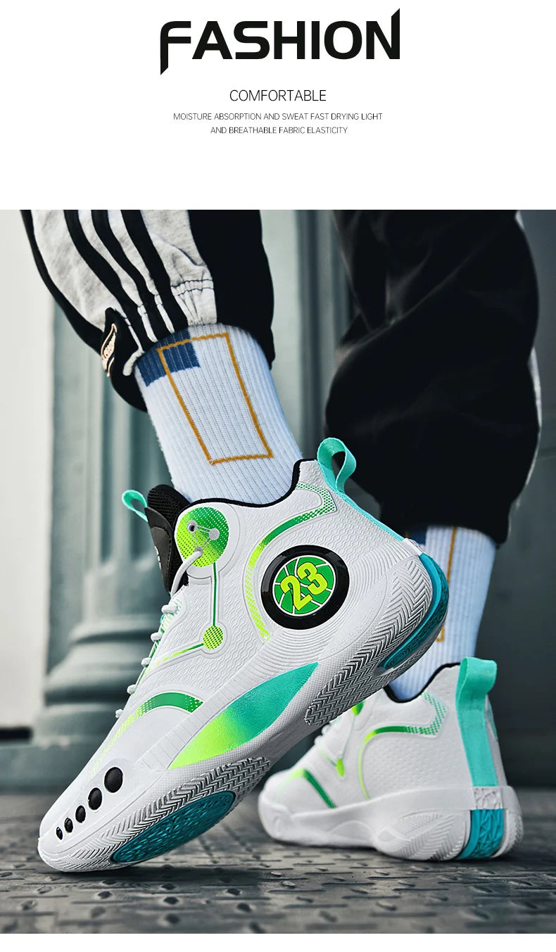 Popular Basketball Shoes Men Women Sneakers  Male Training Sports Fashion Colorful Waterproof Shoes Casual Non-Slip Couple Shoes