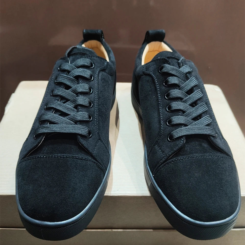 White/black Low-Top Sneakers Casual Shoes for Men Lace-Up Platform Board Shoes Designer Style Trendy Luxury Handmade Men's Shoes