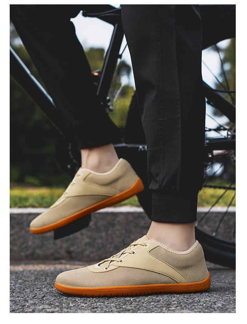 Wide Barefoot Sneakers Light Casual Mens Jogging Shoes Anti-slip Footwear Wide Barefoot Shoes Non-slip Ankle Outdoor Sneakers
