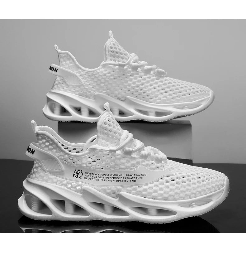 2024 New Summer Sneakers Men Trendy Breathable Running Tennis Shoes Outdoor Sports Tenis Masculino White Casual Walking Shoes