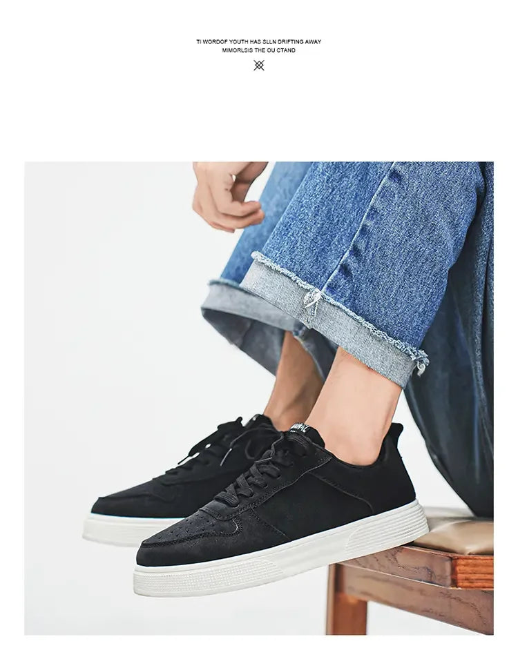 Men's Sneakers Trendy Spring Breathable Fashionable Board Shoes Thick Bottom Versatile Soft Bottom Casual Sneakers Large Size 44