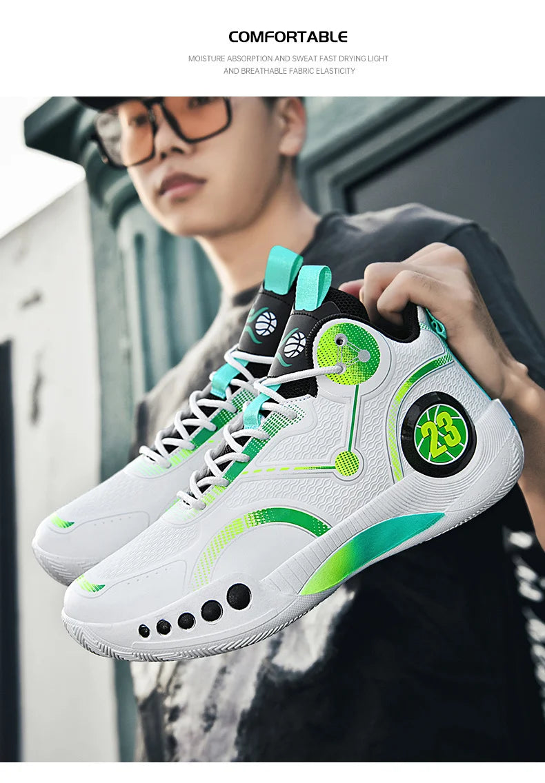 Popular Basketball Shoes Men Women Sneakers  Male Training Sports Fashion Colorful Waterproof Shoes Casual Non-Slip Couple Shoes