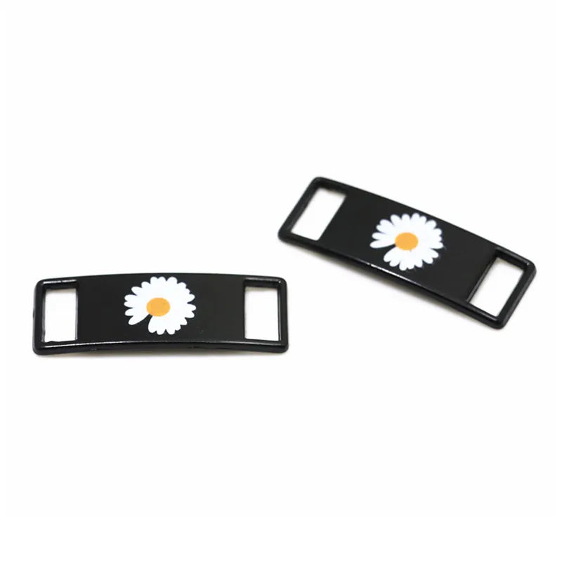 New 9 Styles Little Daisies Shoelace Accessories Colorful Daisy Metal Buckles Women Men Shoes Parts for AF 1 AJ1 Sneakers
