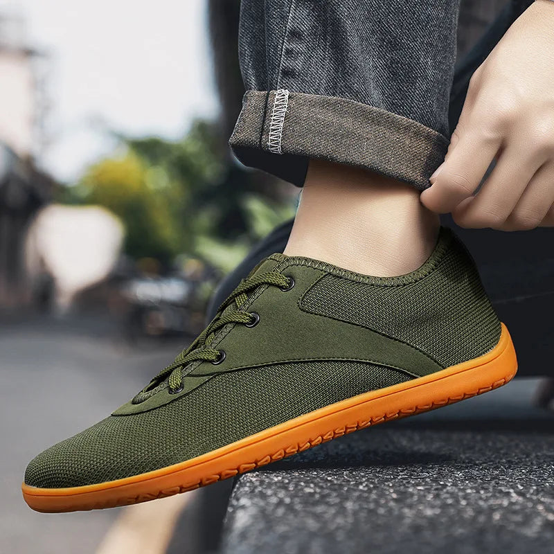 Wide Barefoot Sneakers Light Casual Mens Jogging Shoes Anti-slip Footwear Wide Barefoot Shoes Non-slip Ankle Outdoor Sneakers