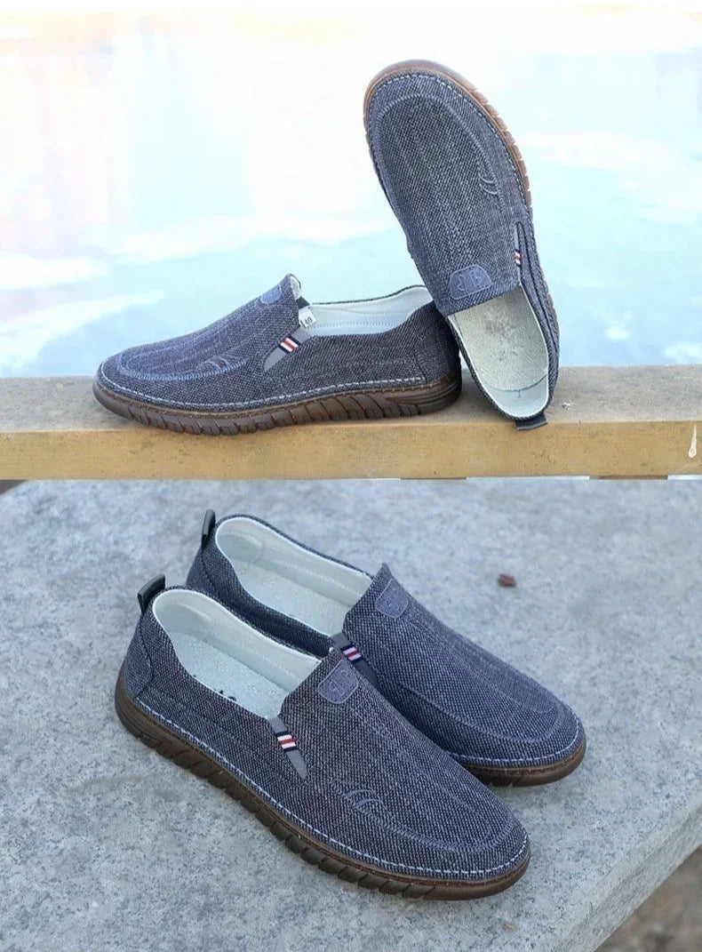 Breathable Sneakers Slip-on Men's Casual Shoes Leisure Sale 2024 Trend Elegant Male Shoe Vulcanize Classic Original In Promotion