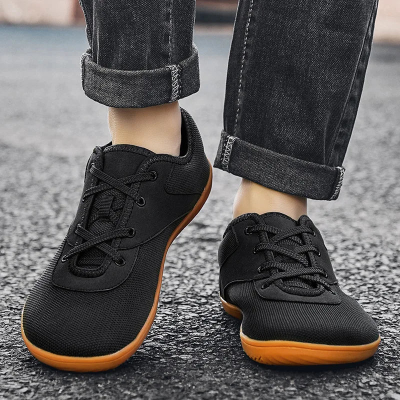 Wide Barefoot Sneakers Light Casual Mens Jogging Shoes Anti-slip Footwear Wide Barefoot Shoes Non-slip Ankle Outdoor Sneakers