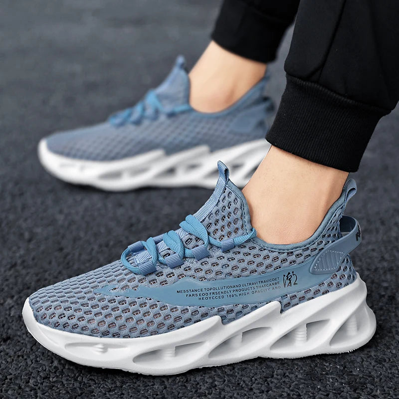 2024 New Summer Sneakers Men Trendy Breathable Running Tennis Shoes Outdoor Sports Tenis Masculino White Casual Walking Shoes