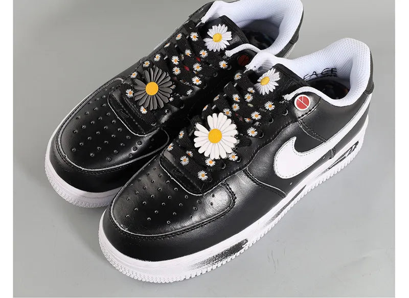 New 9 Styles Little Daisies Shoelace Accessories Colorful Daisy Metal Buckles Women Men Shoes Parts for AF 1 AJ1 Sneakers