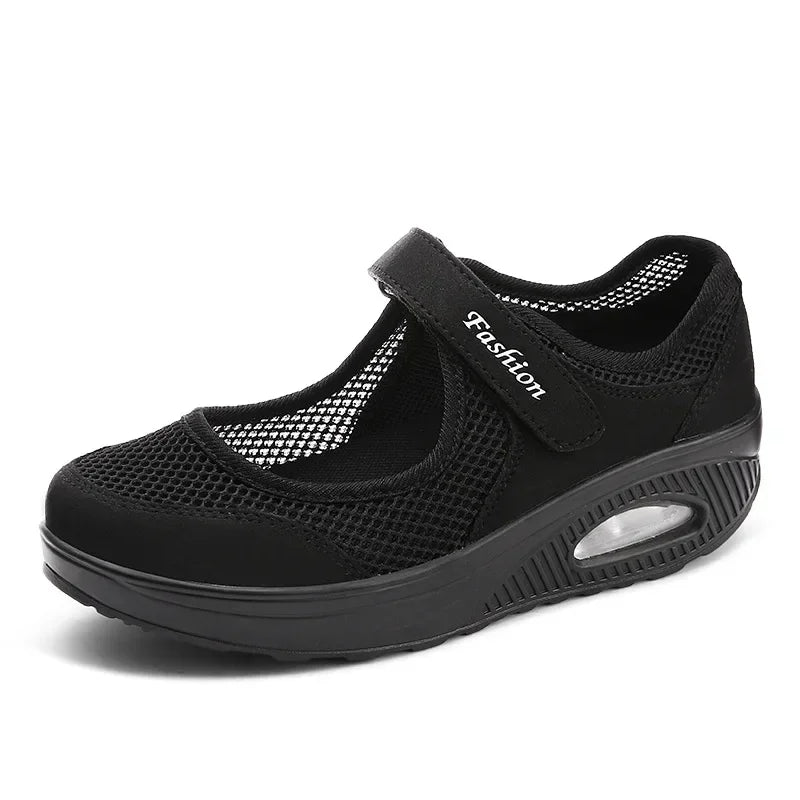 Sneakers Dance Summer New Mesh Shake dance Large Shoes Women's Insoles 4 Colors  Sport Shoe Walking Shoes Women Black Red Grey