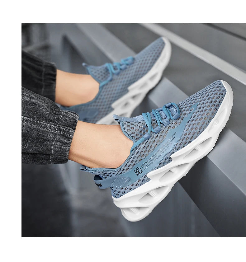 2024 New Summer Sneakers Men Trendy Breathable Running Tennis Shoes Outdoor Sports Tenis Masculino White Casual Walking Shoes