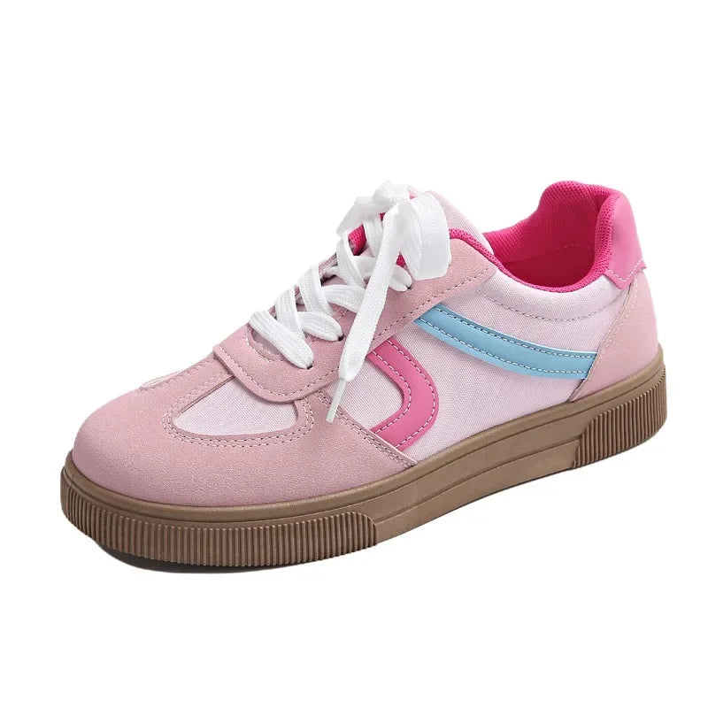 Women's Sneakers New Style Popular Genuine Leather Ladies Moral Training Shoes Casual Spring Flat Shoes Women Zapatos Mujer