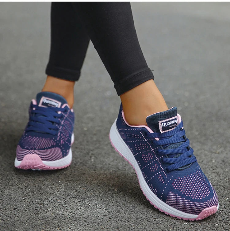 Woman Sneakers Shoes Fashion Lace Up Women's Sneakers Offers Solid Women's Sports Shoes Non-Slip Footwear Shoes For Women