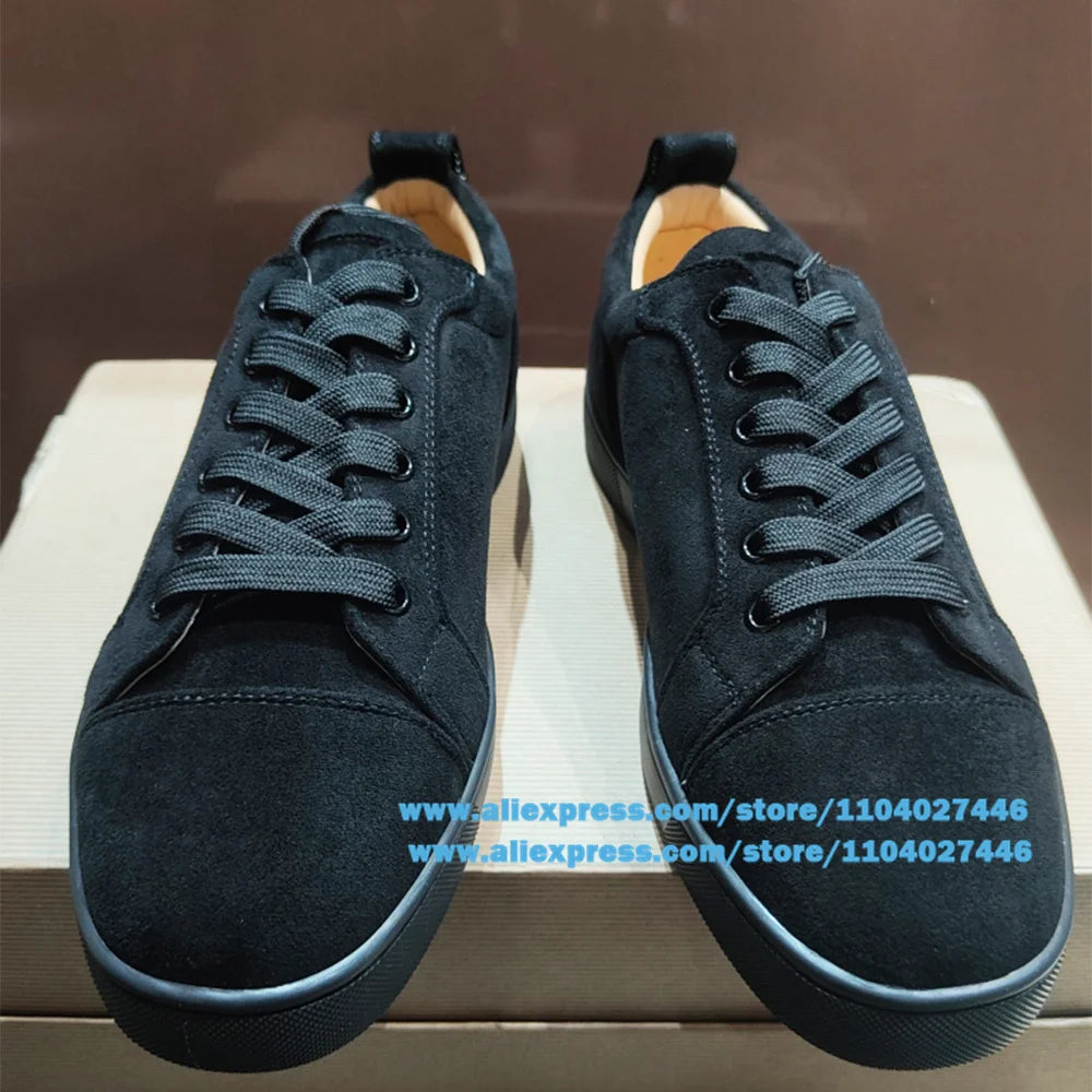 White/black Low-Top Sneakers Casual Shoes for Men Lace-Up Platform Board Shoes Designer Style Trendy Luxury Handmade Men's Shoes