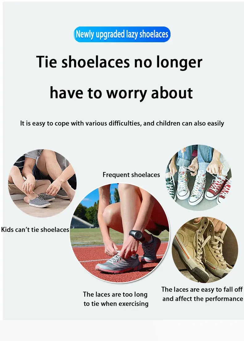NEW Colorful Options Elastic laces Sneakers No tie Shoelace for Sports Round Shoelaces without ties Kids Adult Shoes Accessories