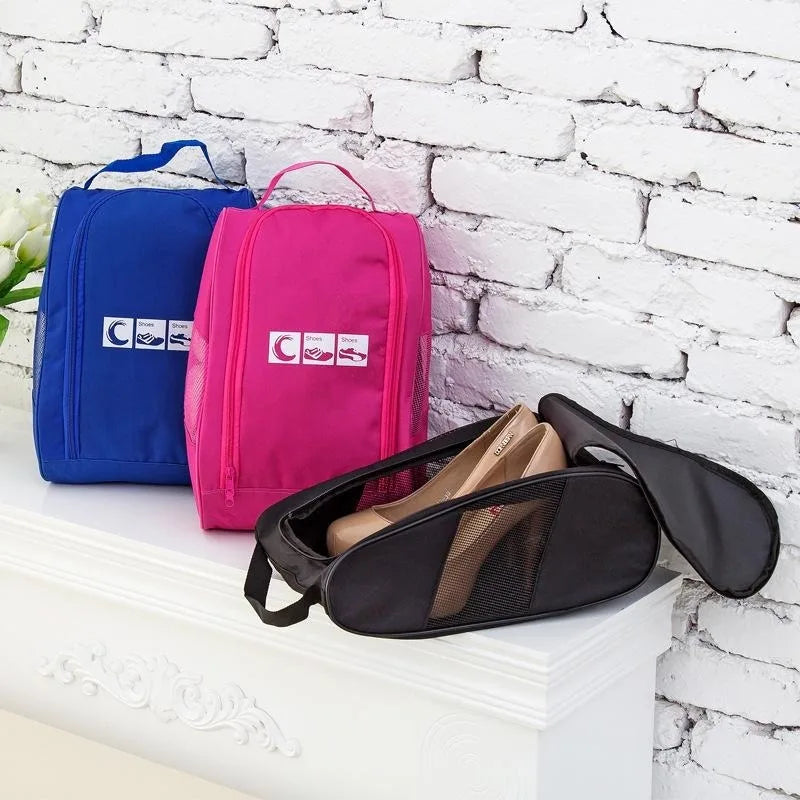 1PC Portable Washable Sneakers Boot Storage Bag Shoes Organizer Dual Zipper Oxford Cloth with Handle Foldable Travel Accessories