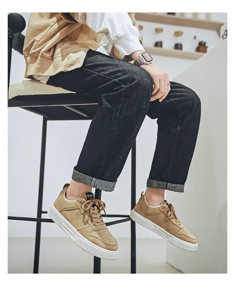 Men's Sneakers Trendy Spring Breathable Fashionable Board Shoes Thick Bottom Versatile Soft Bottom Casual Sneakers Large Size 44