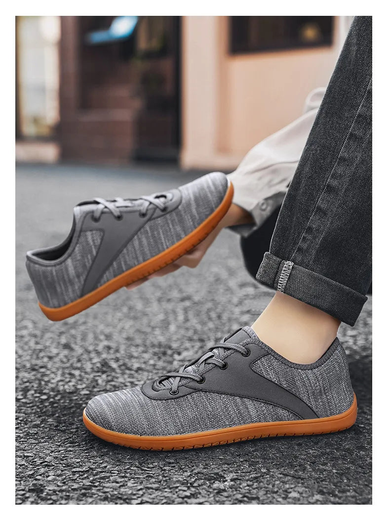 Wide Barefoot Sneakers Light Casual Mens Jogging Shoes Anti-slip Footwear Wide Barefoot Shoes Non-slip Ankle Outdoor Sneakers
