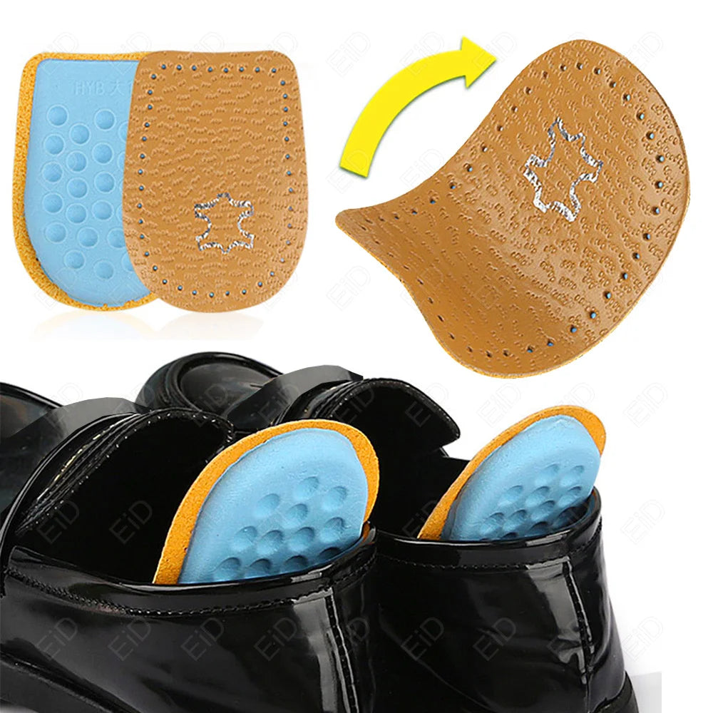 Heel Pad Leather Insoles For Shoes Men Women Heels Elastic High Heels Shoe Insoles Plantar Fasciitis Sneakers Sole Insert Insole