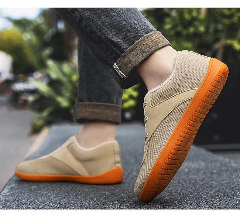 Wide Barefoot Sneakers Light Casual Mens Jogging Shoes Anti-slip Footwear Wide Barefoot Shoes Non-slip Ankle Outdoor Sneakers