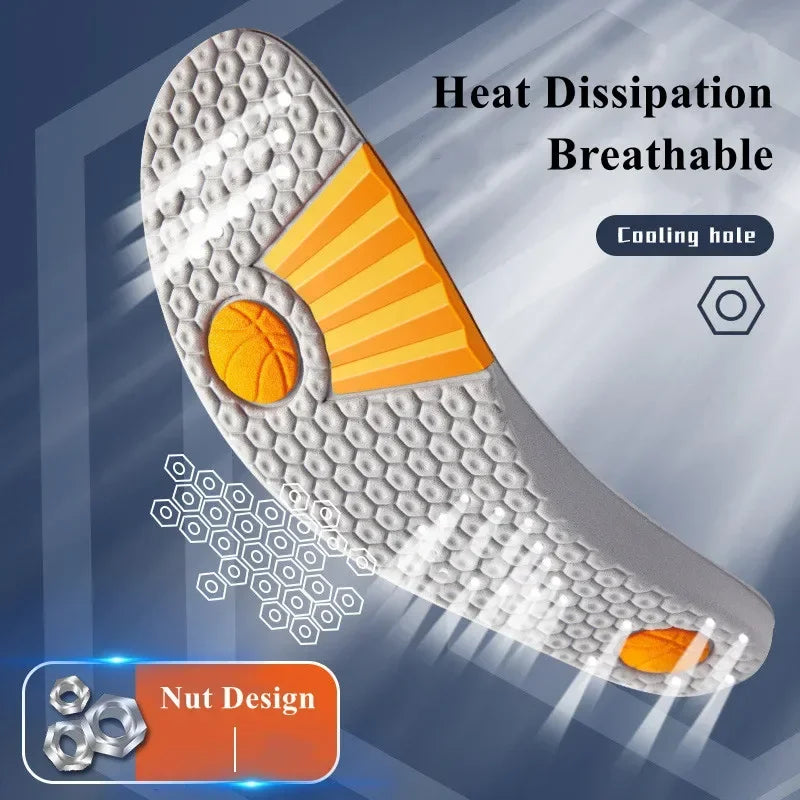 Sports Insoles Memory Foam Shoes Sole Mesh Deodorant Breathable Cushion Running  Feet Man Women Orthopedic Insoles for Sneakers