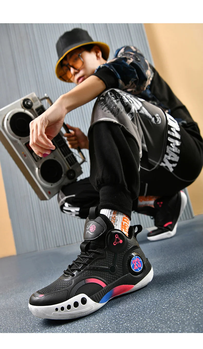 Popular Basketball Shoes Men Women Sneakers  Male Training Sports Fashion Colorful Waterproof Shoes Casual Non-Slip Couple Shoes