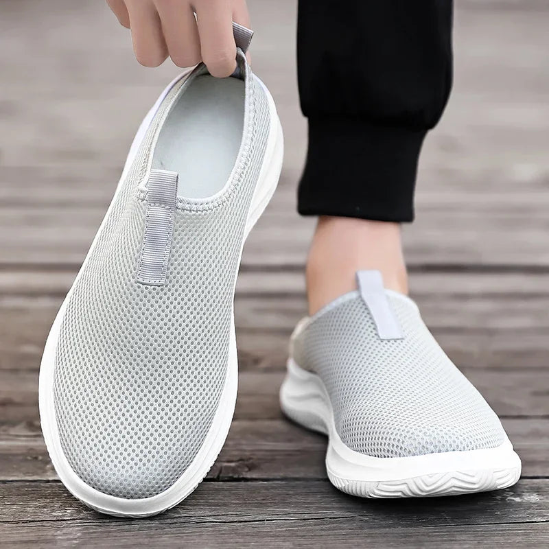 Men's Sneakers Comfortable Lightweight Soft Half Slipper Flat Running Shoes Outdoor Casual Sports Shoes Man Shoes Big Size 39-48