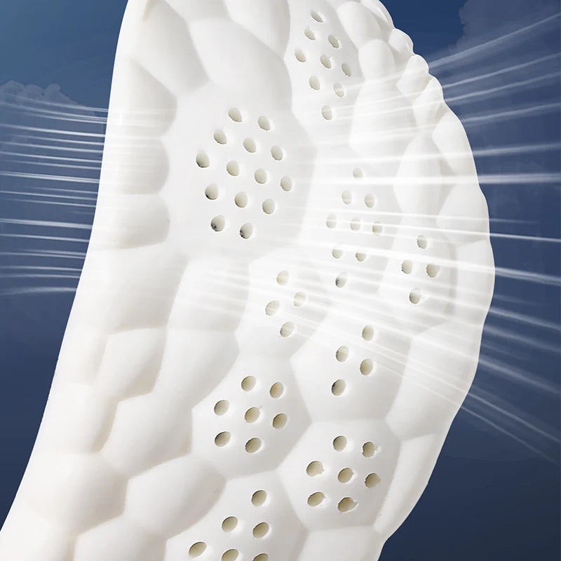 1Pair/2Pairs/4Pairs High Elasticity Latex Sport Insoles Soft Shoe Pads Arch Support Orthotic Insoles Breathable Deodorant Insole