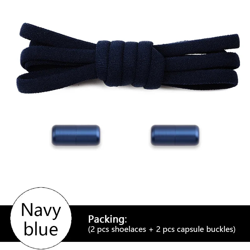 NEW Colorful Options Elastic laces Sneakers No tie Shoelace for Sports Round Shoelaces without ties Kids Adult Shoes Accessories