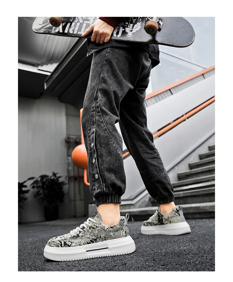 2025 Sneakers For Men Breathable Non-Slip Sport Shoes Male Fashion Casual Platform Shoes Comfortable Outdoor Running Shoes