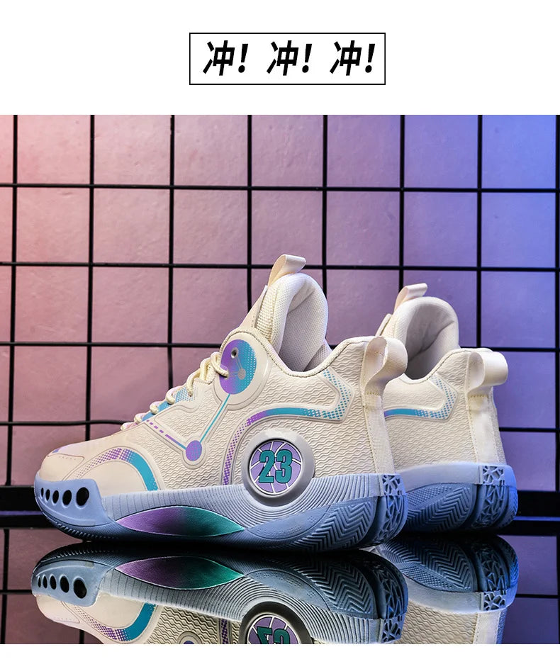 Popular Basketball Shoes Men Women Sneakers  Male Training Sports Fashion Colorful Waterproof Shoes Casual Non-Slip Couple Shoes