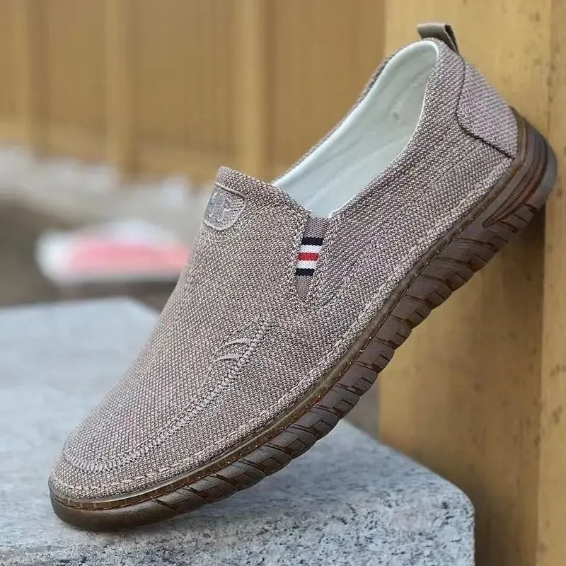 Breathable Sneakers Slip-on Men's Casual Shoes Leisure Sale 2024 Trend Elegant Male Shoe Vulcanize Classic Original In Promotion