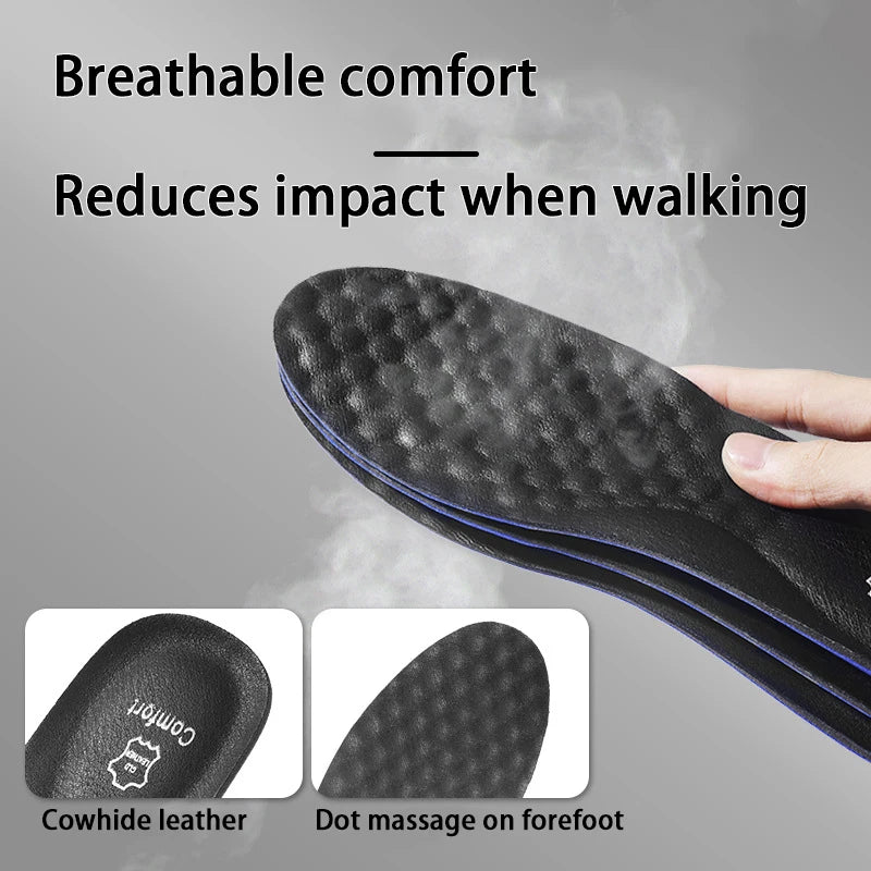 leather breathable insoles Arch support orthopedic insole Shock absorbing sole men Sneakers Leather shoes Insoles 2pcs/4pcs