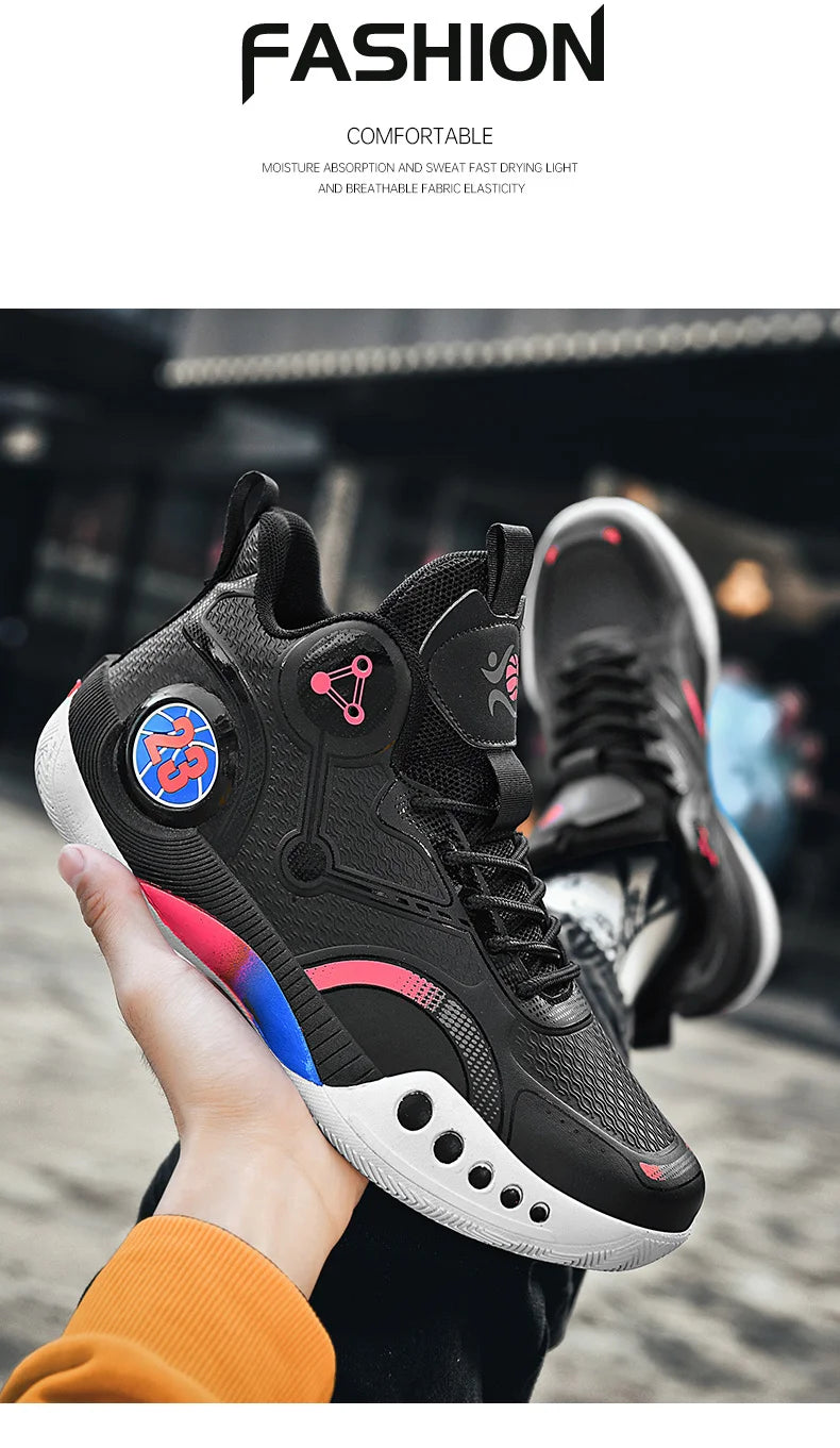 Popular Basketball Shoes Men Women Sneakers  Male Training Sports Fashion Colorful Waterproof Shoes Casual Non-Slip Couple Shoes