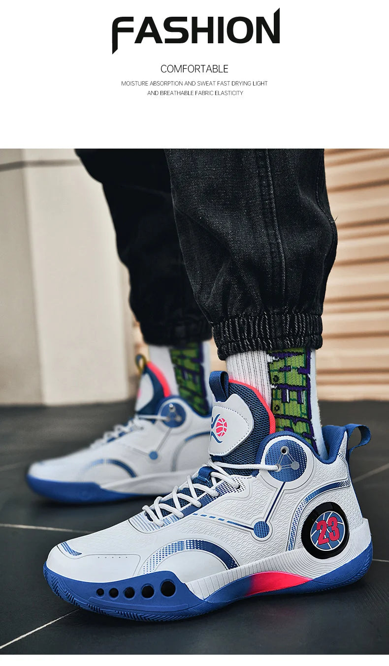 Popular Basketball Shoes Men Women Sneakers  Male Training Sports Fashion Colorful Waterproof Shoes Casual Non-Slip Couple Shoes