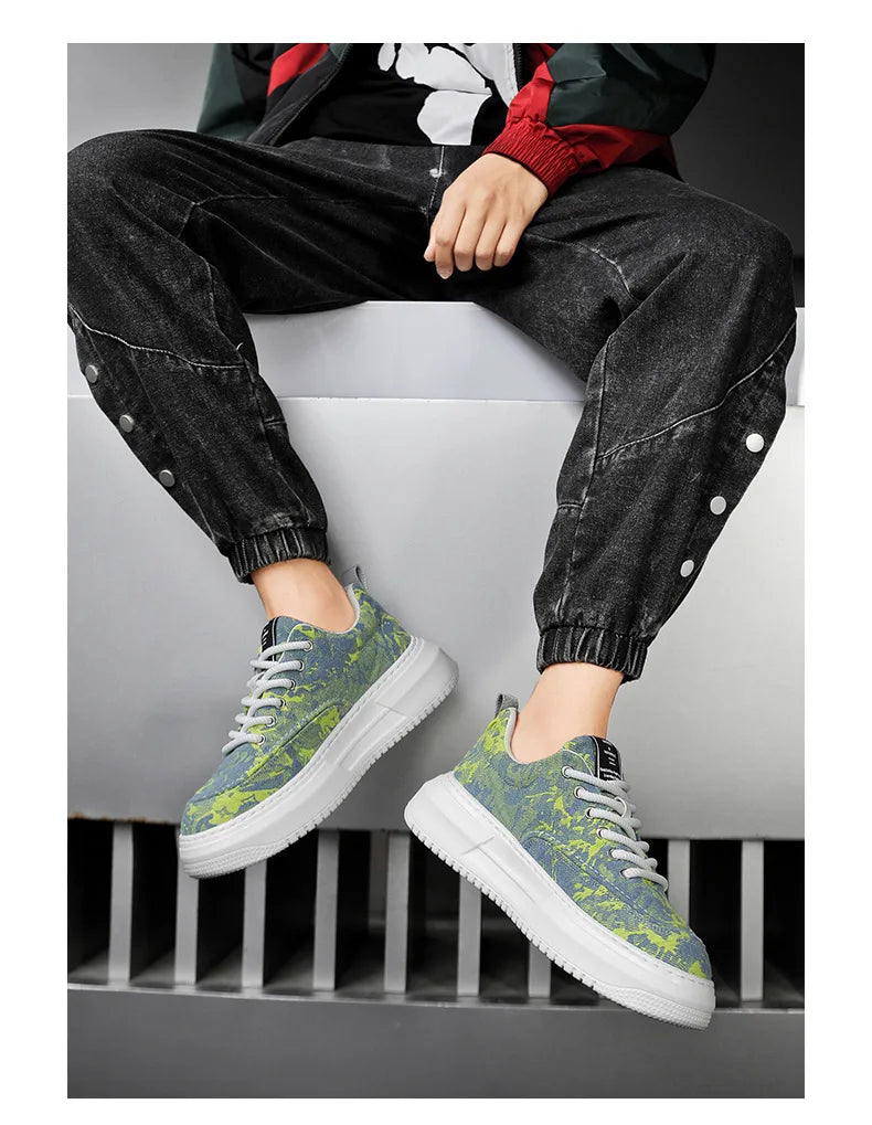 2025 Sneakers For Men Breathable Non-Slip Sport Shoes Male Fashion Casual Platform Shoes Comfortable Outdoor Running Shoes