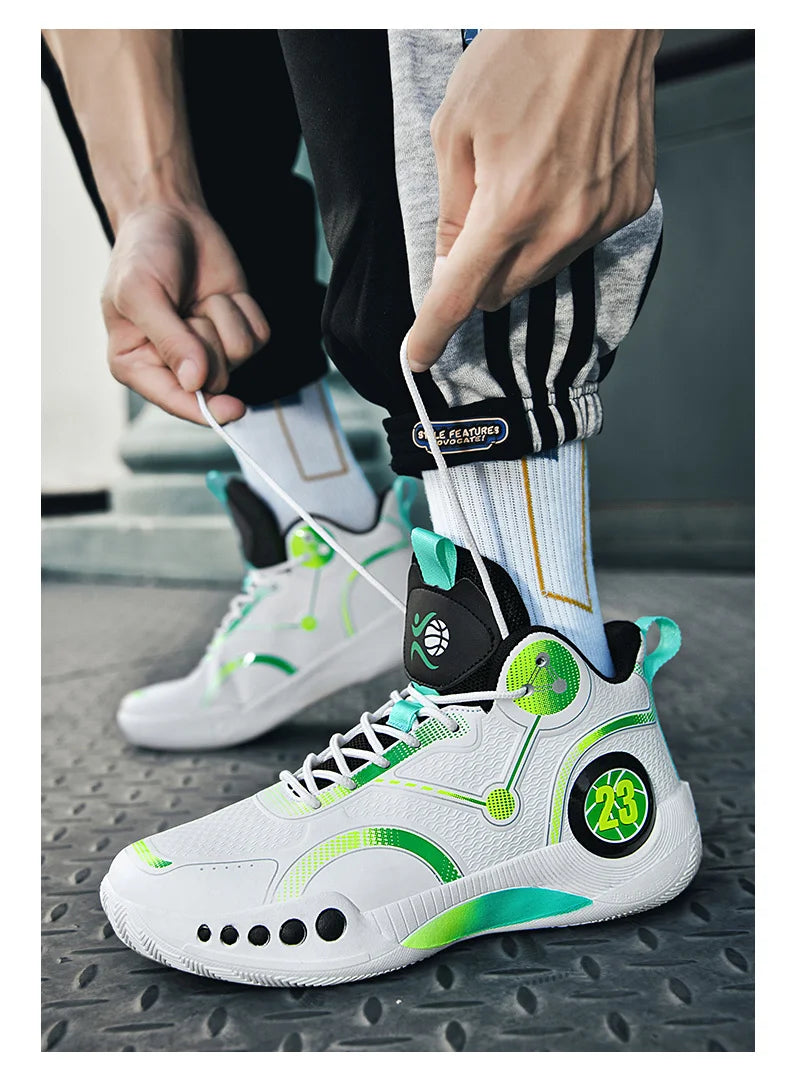 Popular Basketball Shoes Men Women Sneakers  Male Training Sports Fashion Colorful Waterproof Shoes Casual Non-Slip Couple Shoes